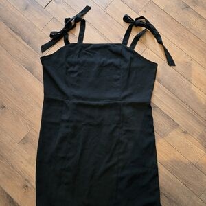 Reitmans Black Summer Dress with Tie Straps